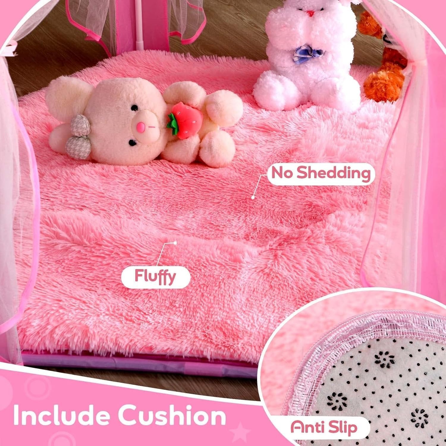 Princess Castle Fairy Play Tent with Rug: image 5