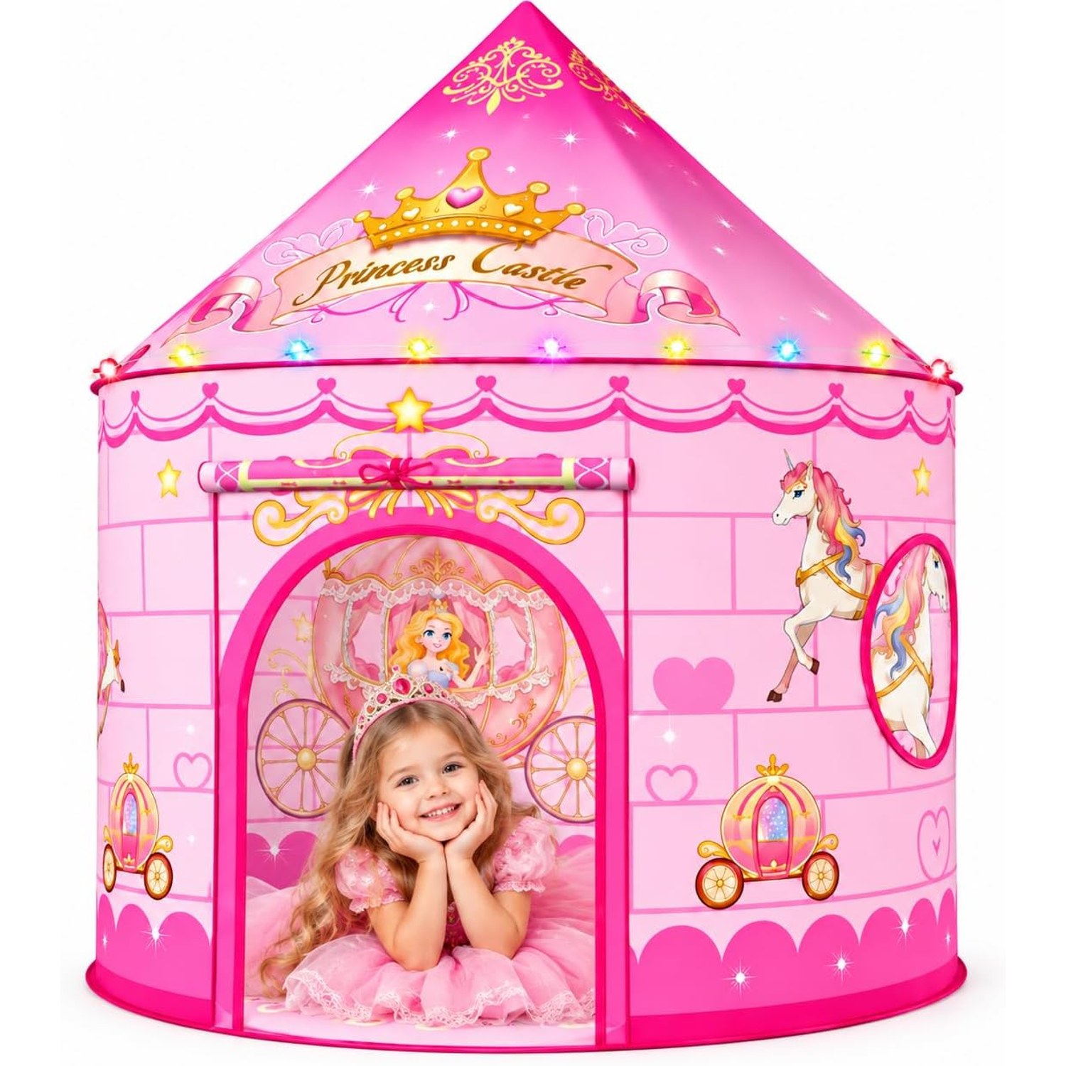 Princess Pop Up Tent with Lights