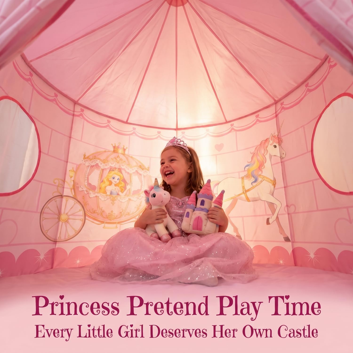 Princess Pop Up Tent with Lights: image 6
