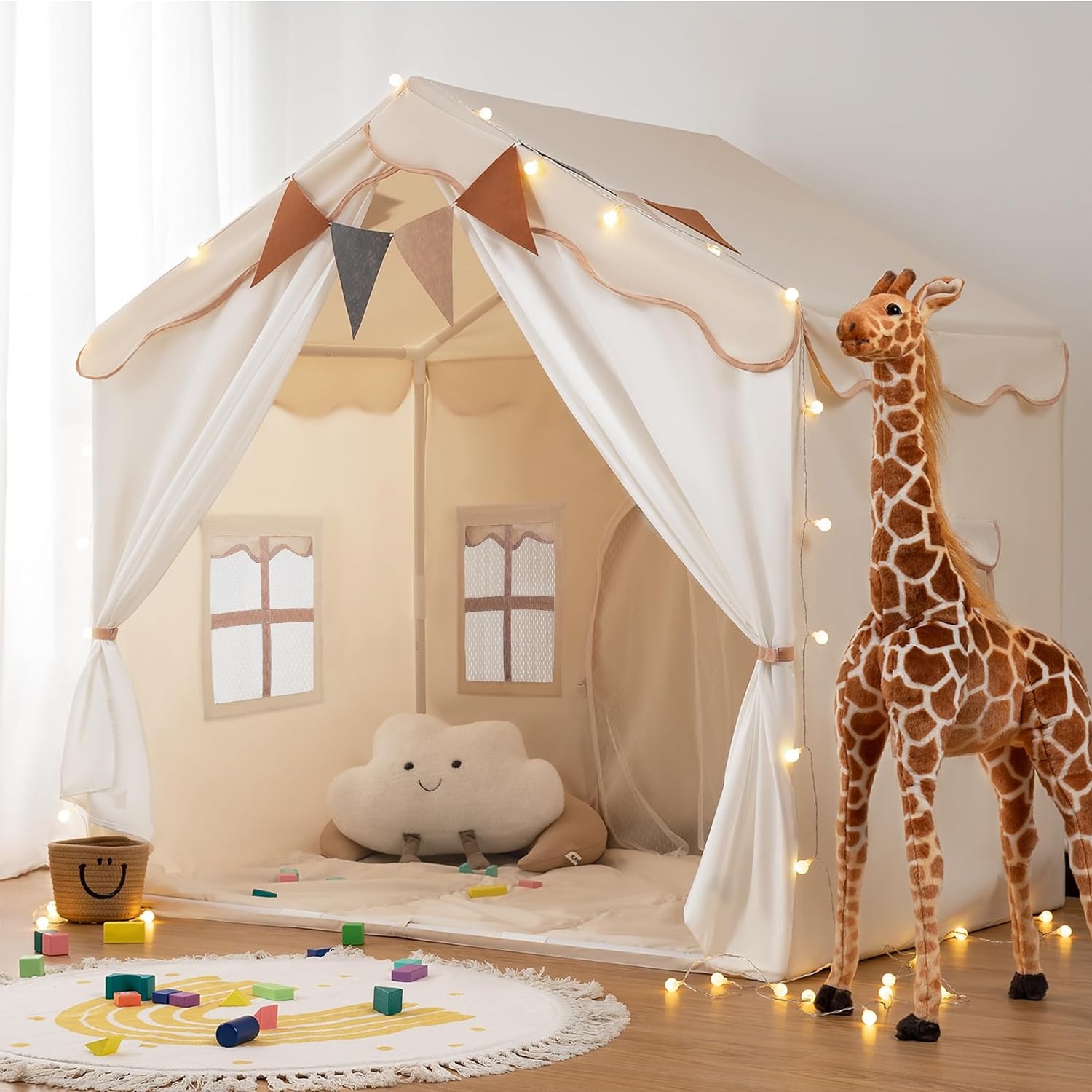 Two in One Play Tent with Double Doors