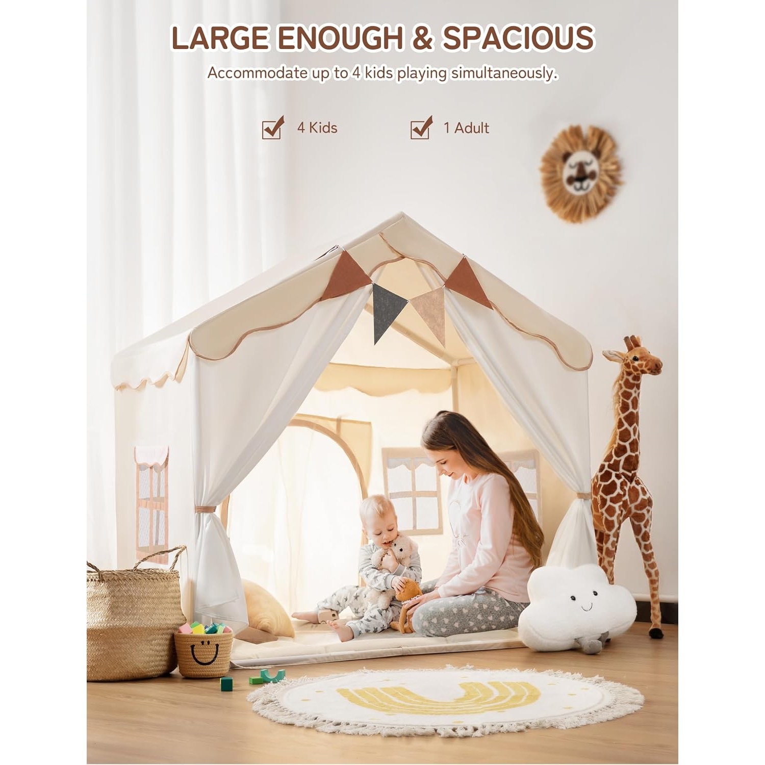 Two in One Play Tent with Double Doors: image 2