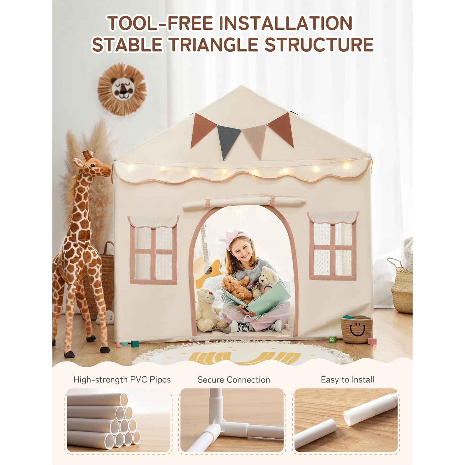 Two in One Play Tent with Double Doors: image 3