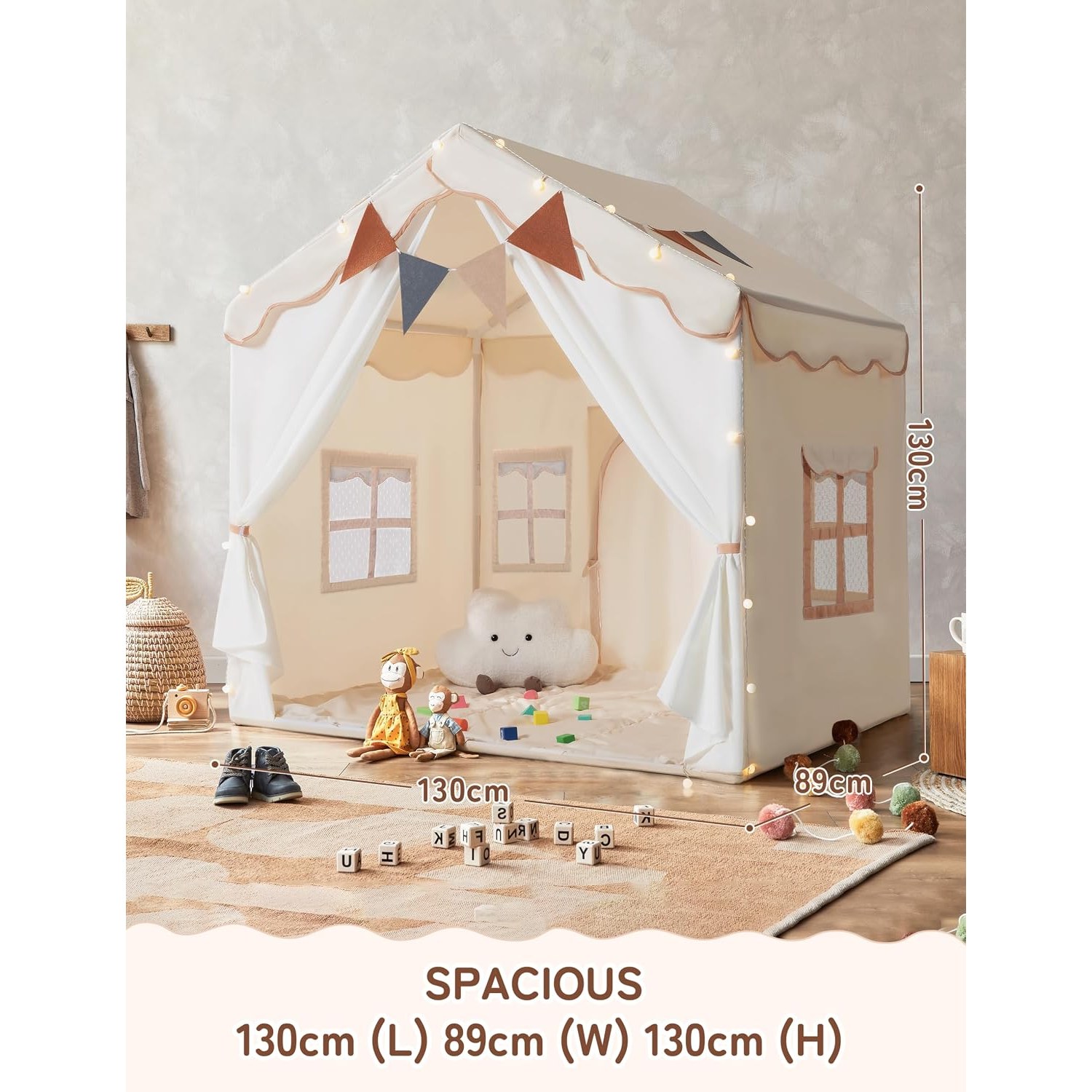 Two in One Play Tent with Double Doors: image 6