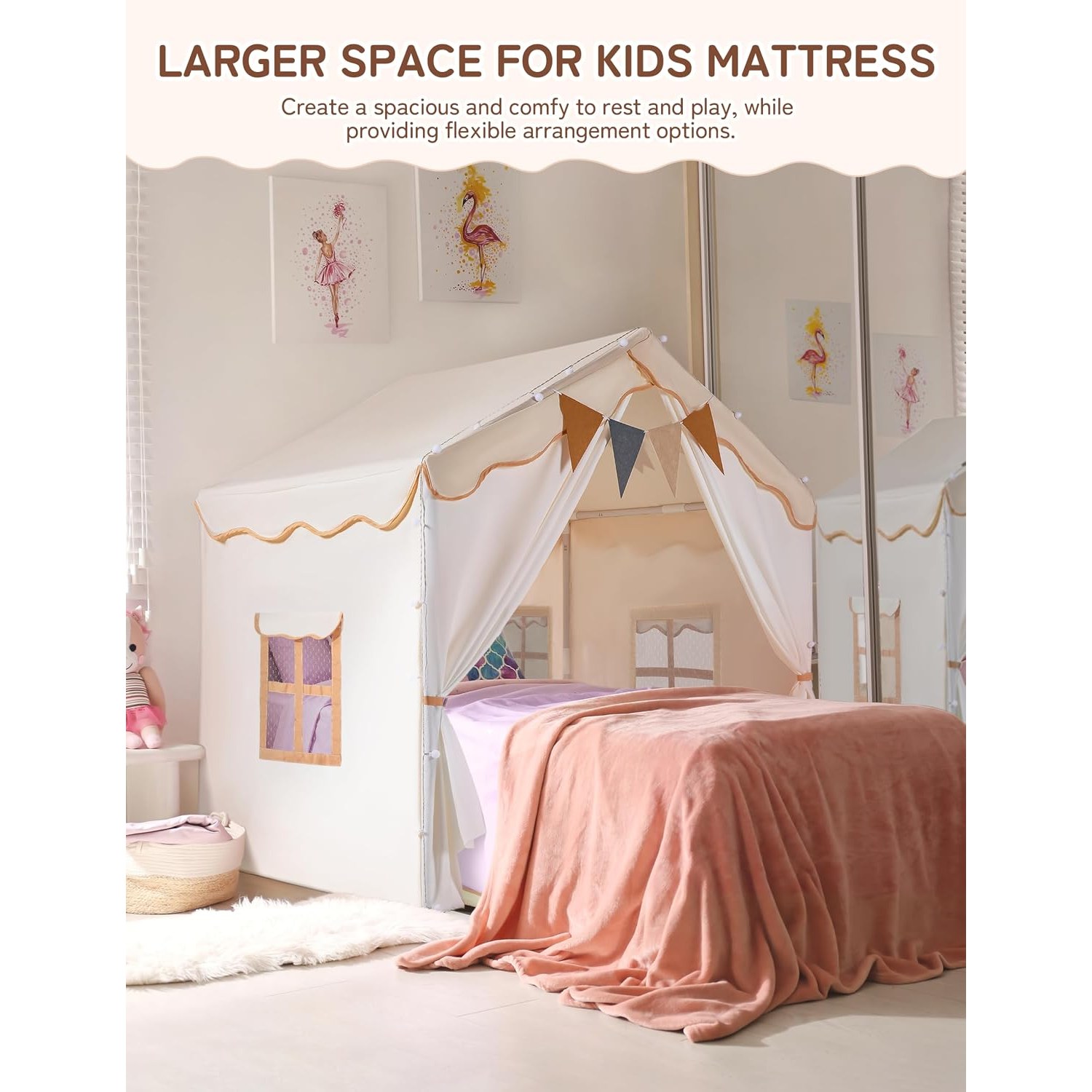 Two in One Play Tent with Double Doors: image 7