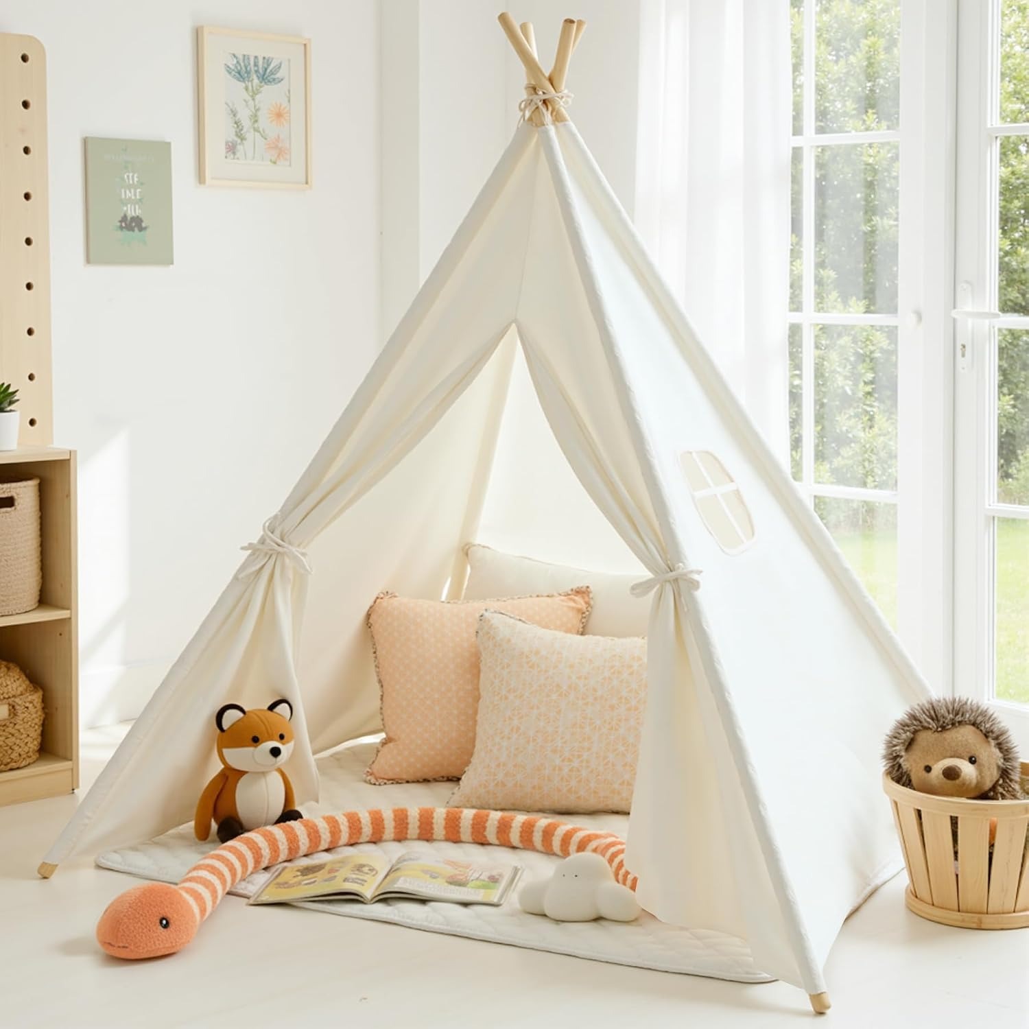 Washable Cotton Teepee Tent for Kids