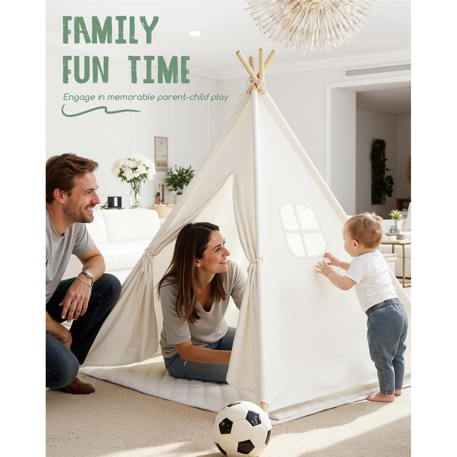 Washable Cotton Teepee Tent for Kids: image 3
