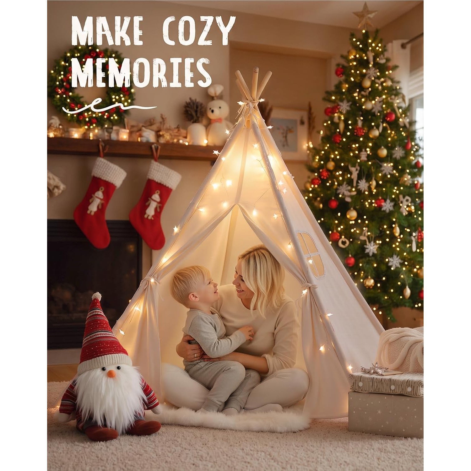 Washable Cotton Teepee Tent for Kids: image 5