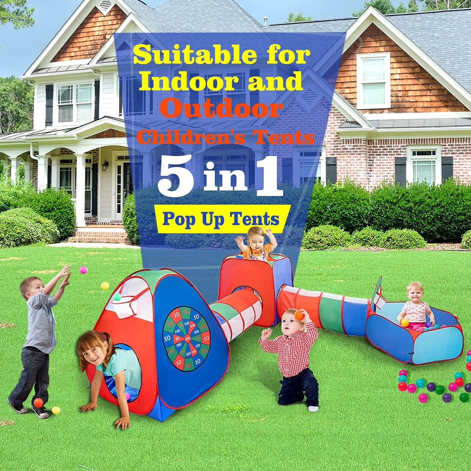 Five in One Pop Up Tents and Tunnels Play Set: image 6