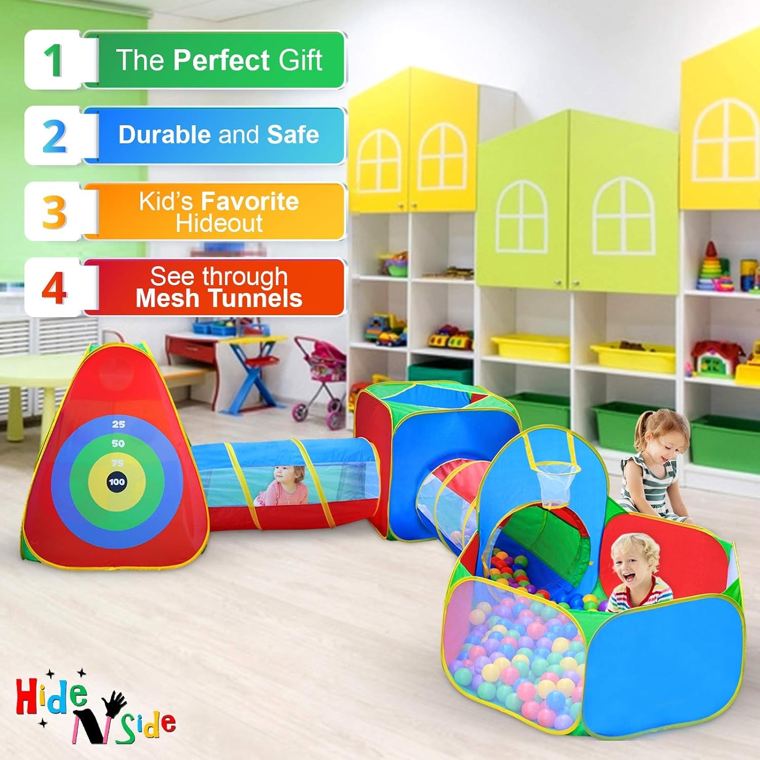 Five Piece Ball Pit Tents and Tunnels Play Set: image 2