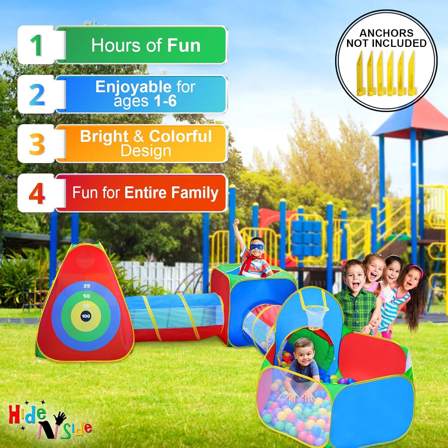 Five Piece Ball Pit Tents and Tunnels Play Set: image 3