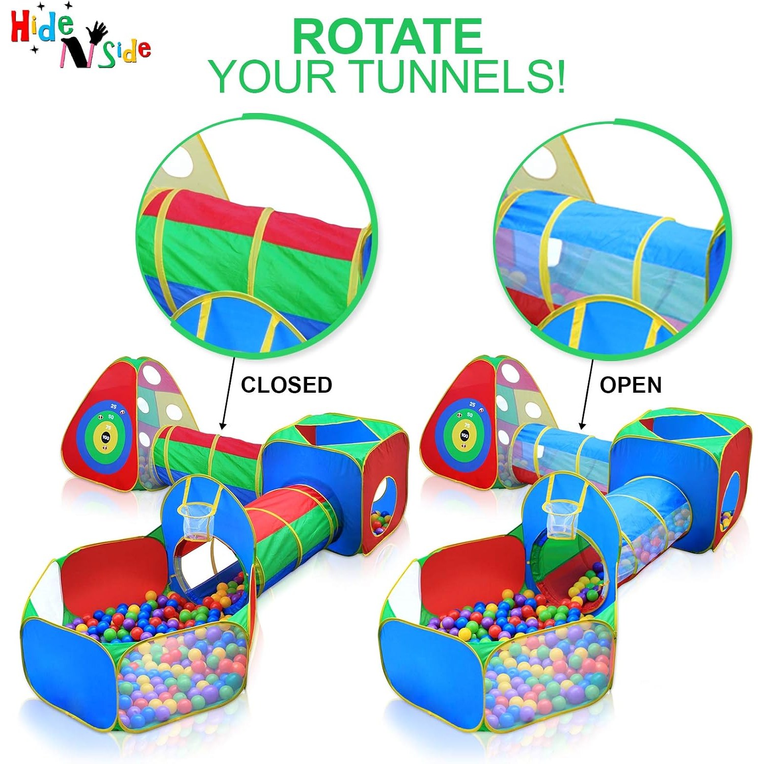 Five Piece Ball Pit Tents and Tunnels Play Set: image 7